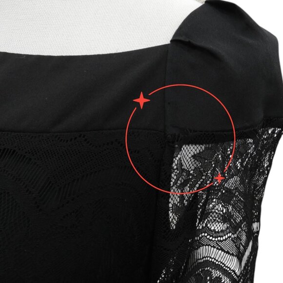 Gothic Lace Tiered Ribbon Dress XL – Whimsigoth Wednesdaycore Homecoming - Picture 8 of 10